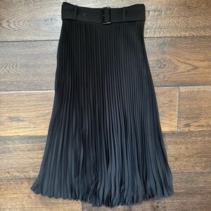 Wilfred Providence Black Pleated Midi Skirt